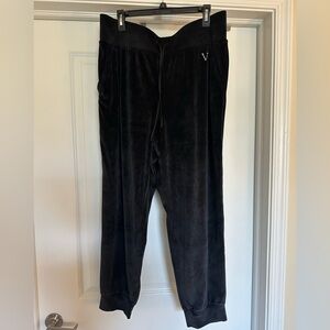 Victoria's Secret Women’s Black Velour Pajama Joggers